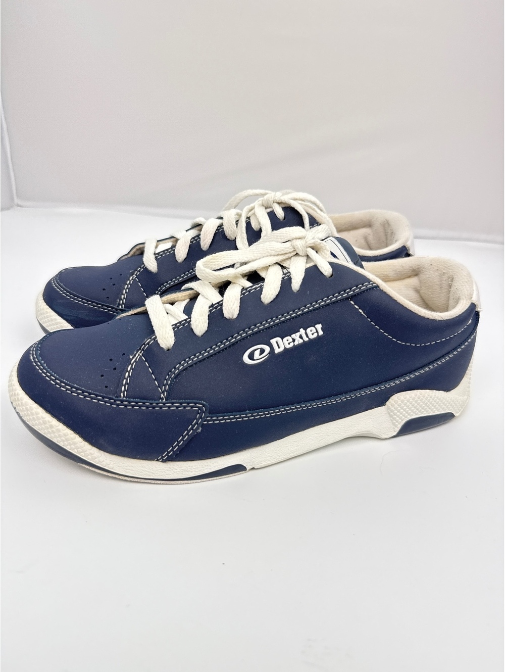 Dexter Groove B4034-8 Women's 8.5M Blue White Retro Bowling Shoes